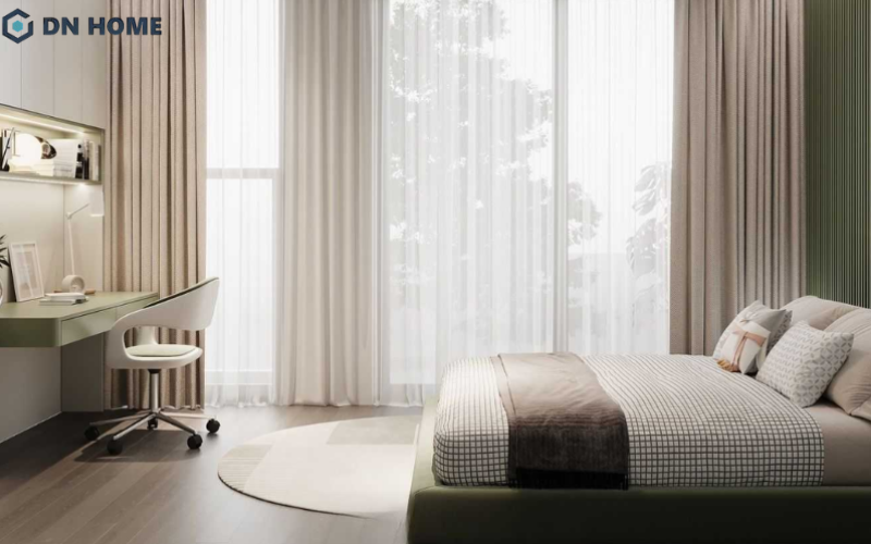 Phòng ngủ cho con trai lớn lựa chọn màu sắc nam tính, mang đến vẻ hiện đại và trưởng thành