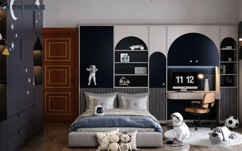 Thiết kế phòng ngủ tuổi teen gọn gàng, cân bằng học tập và nghỉ ngơi