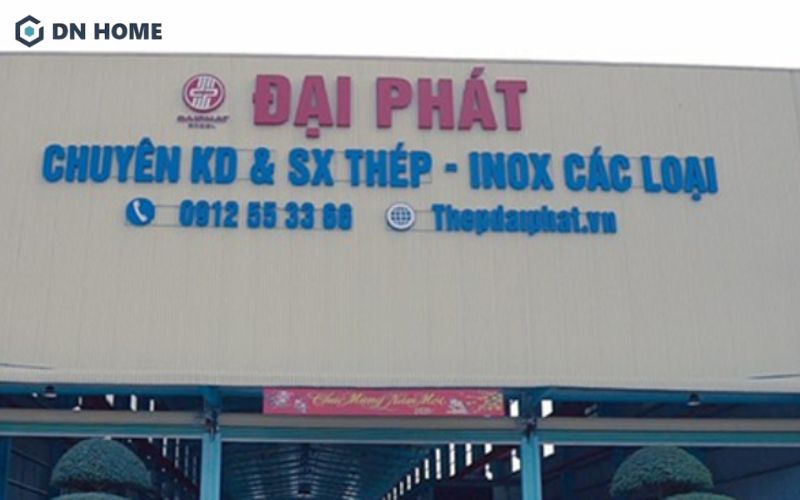 Bố cục bảng hiệu kho cơ khí rõ ràng, khoa học