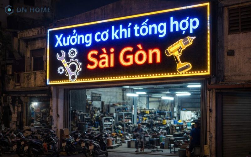 Hệ thống chữ đèn LED nổi bật, thu hút khách hàng cả ngày và đêm