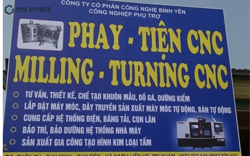 Bảng hiệu được thiết kế chuyên nghiệp, đầy đủ thông tin giúp thu hút sự chú ý của khách hàng hiệu quả