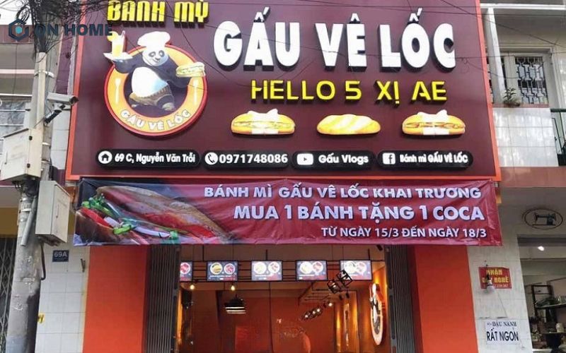 Biển hiệu bánh mì chữ nổi đẹp mắt