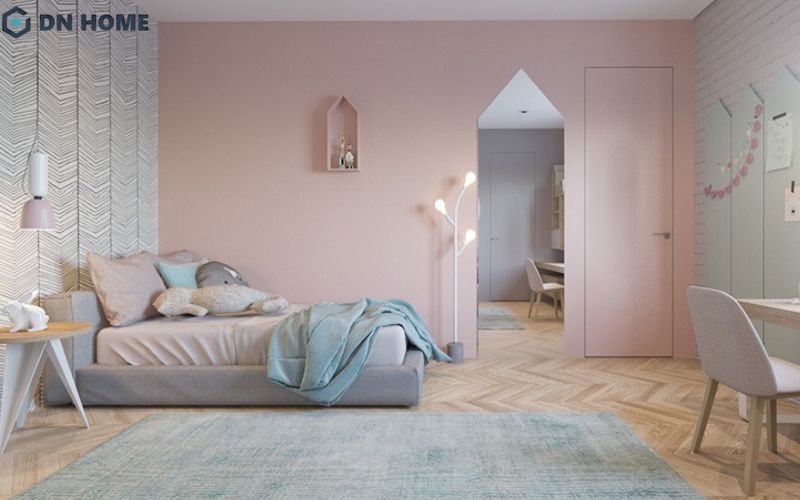 Gợi ý mẫu thiết kế phòng ngủ với gam màu hồng pastel dành cho người mệnh Hỏa