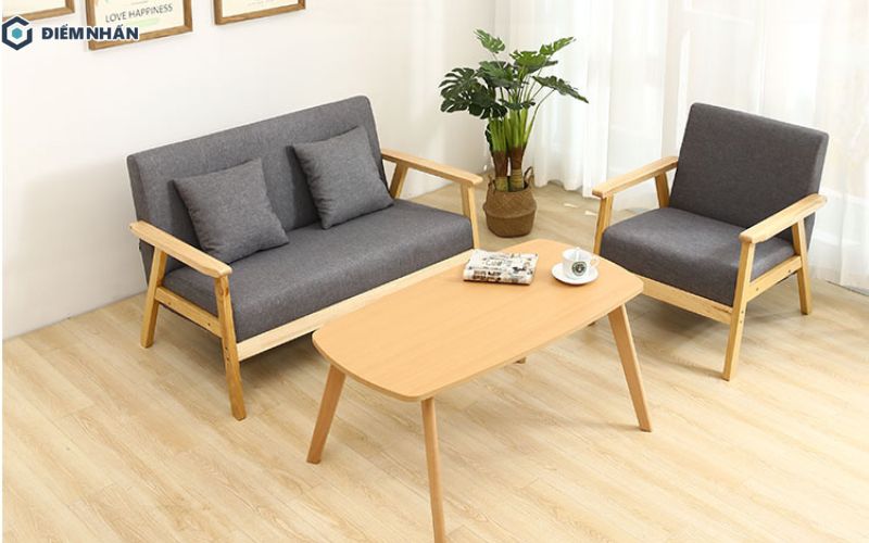 Bố trí bàn ghế sofa phong cách hiện đại giúp tối ưu hóa diện tích phòng.