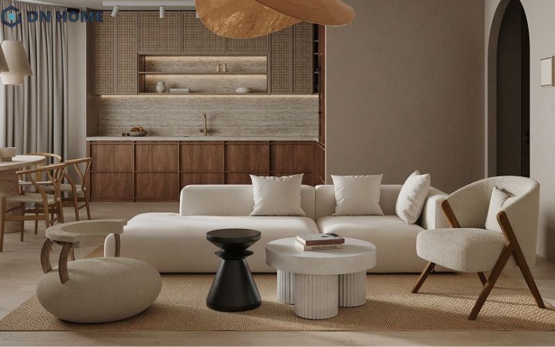 Cả hai phong cách Japan và Scandinavian đều ưu tiên sử dụng vật liệu tự nhiên, chủ yếu là gỗ