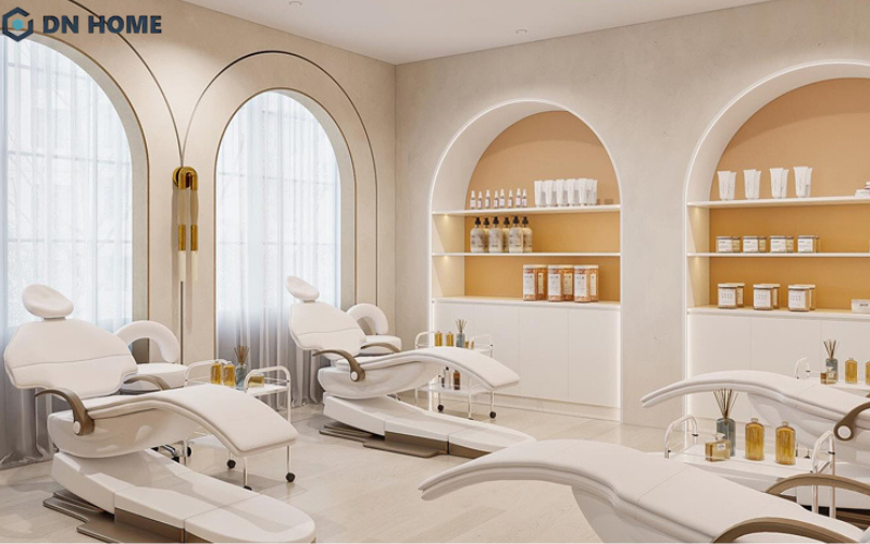 Không gian spa được thiết kế chuyên nghiệp giúp xây dựng hình ảnh uy tín