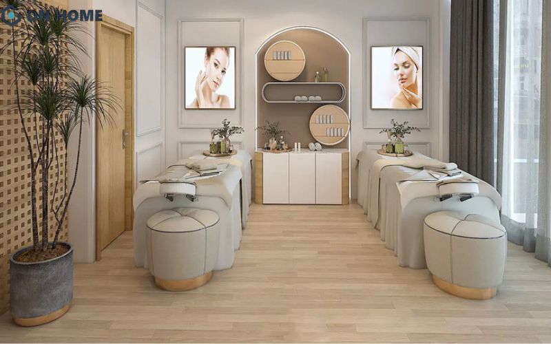 Ánh sáng tự nhiên giúp không gian spa tại nhà thêm rộng thoáng và sinh động