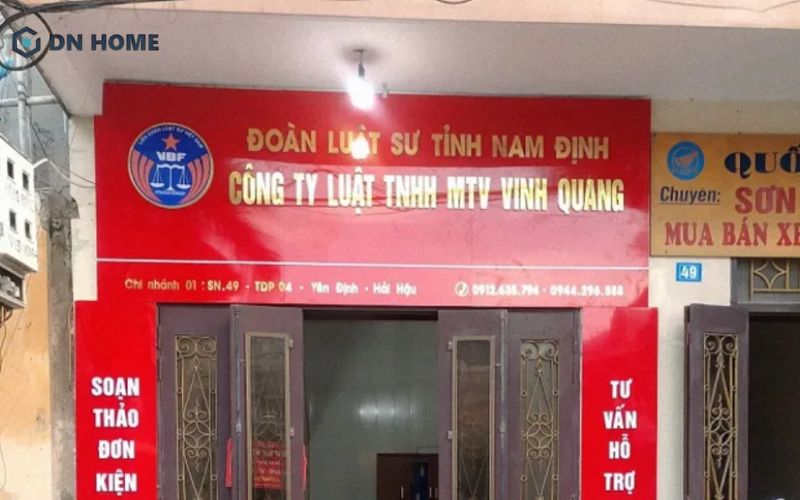 Mẫu bảng hiệu công ty luật MTV Vinh Quang