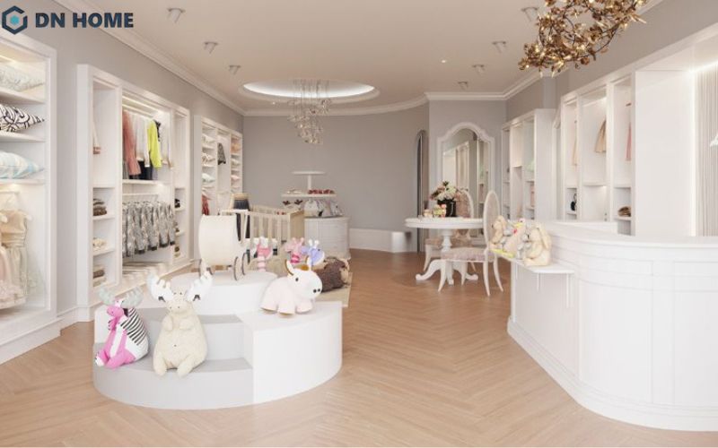 Đối với cửa hàng quần áo cho mẹ và bé cần thiết kế ưu tiên sự tinh tế