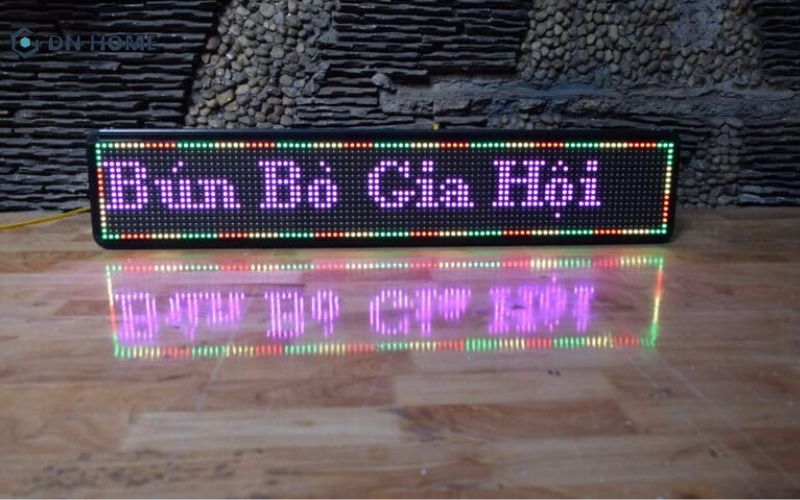 Bảng hiệu đèn led ma trận 3 màu cho quán bún bò