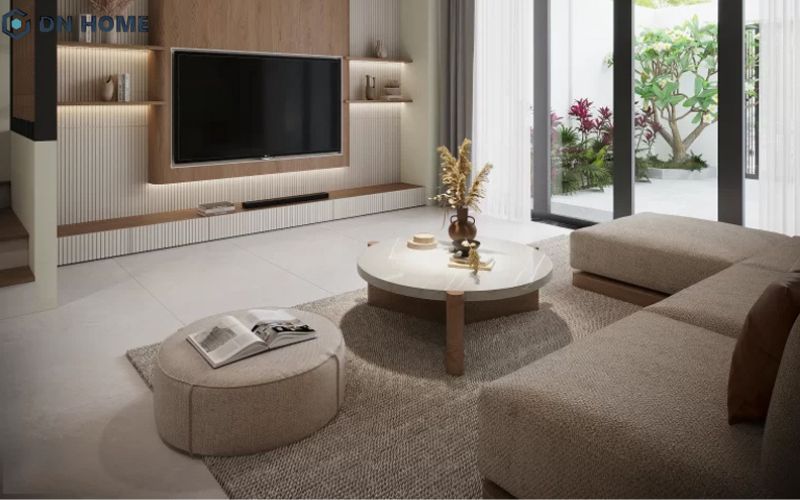 Chỉ nên sử dụng 1-2 tone màu chủ đạo trong không gian phòng khách diện tích 17m2