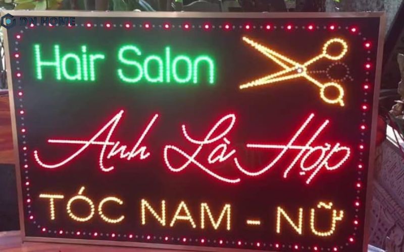 Thiết kế led vẫy hình cây kéo độc đáo cho tiệm cắt tóc