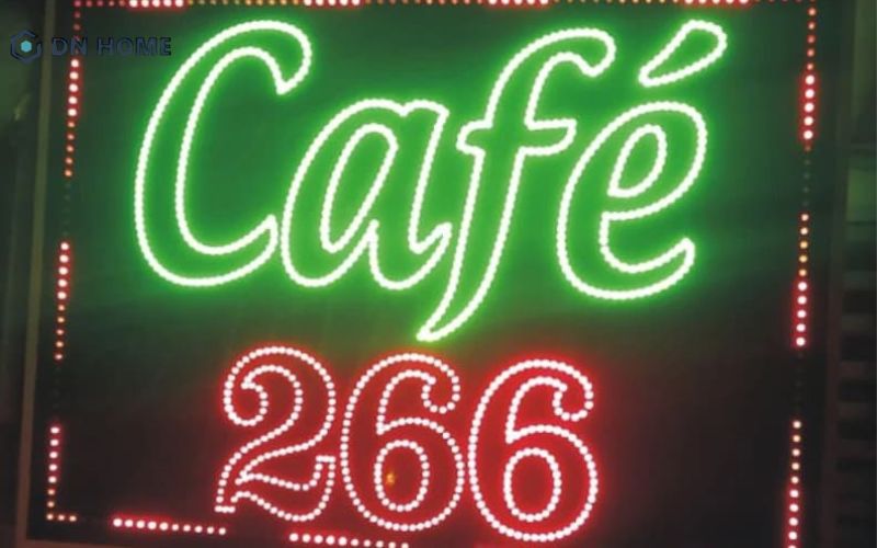 Mẫu bảng hiệu đèn led vẫy rực rỡ cho quán cafe