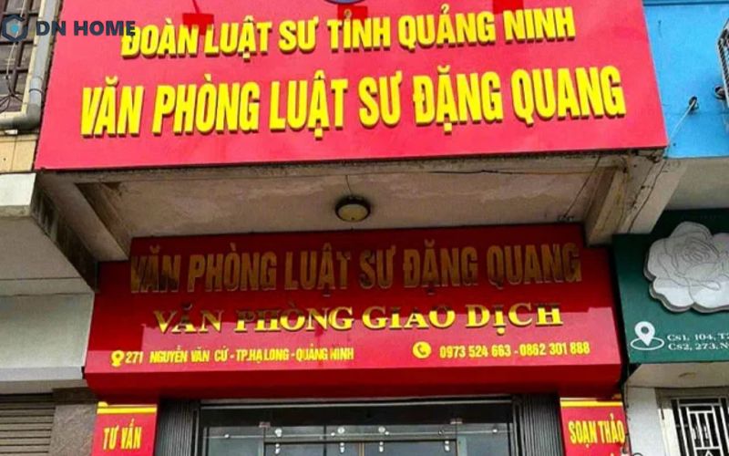 Thiết kế biển hiệu văn phòng luật sư Đặng Quang