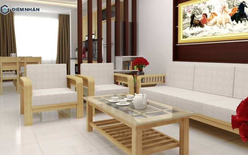 Cách bố trí bàn ghế phòng khách hợp phong thủy giúp lưu thông vượng khí cho gia chủ.