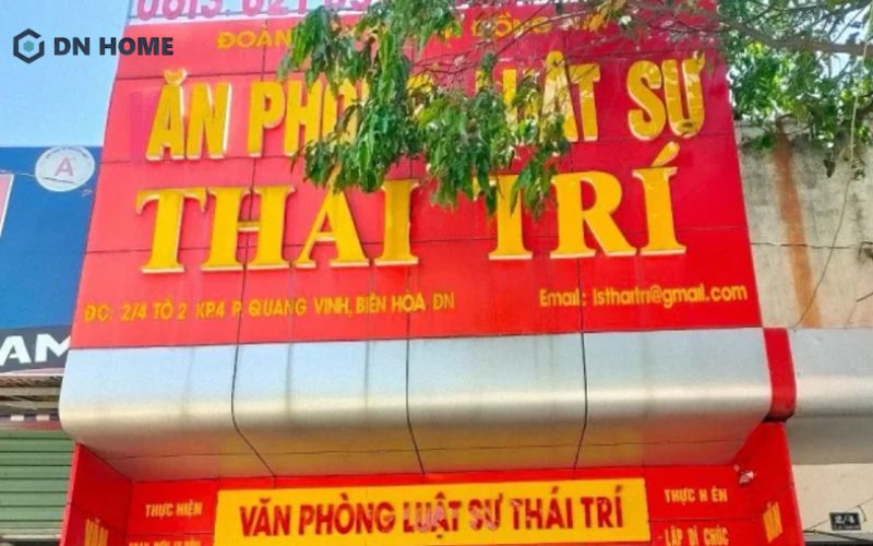Mẫu thiết kế biển hiệu văn phòng luật sư Thái Trí
