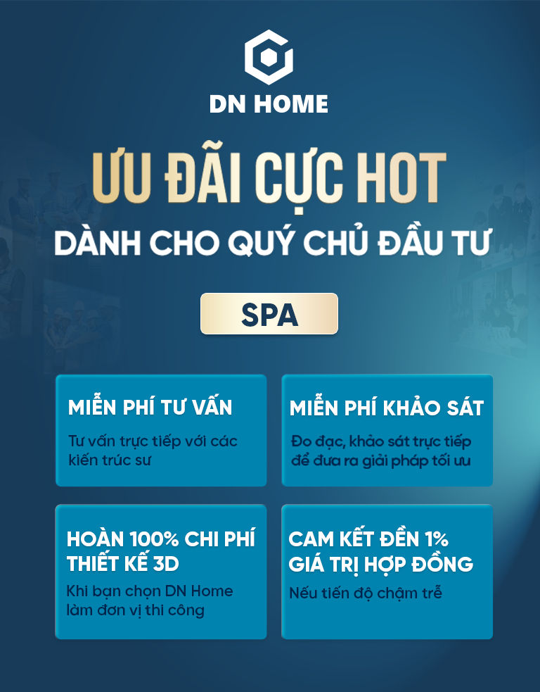 DN HOME tự hào là đơn vị chuyên thiết kế- thi công spa uy tín, chất lượng