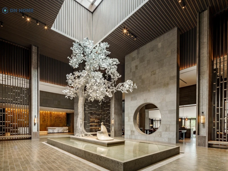 Sảnh khách sạn được thiết kế chỉn chu, tạo ấn tượng chuyên nghiệp cho khách hàng