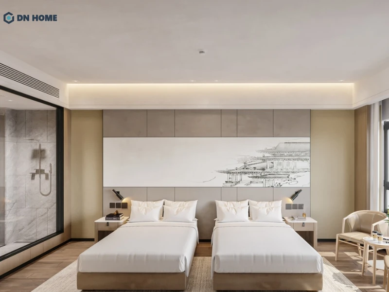 Phòng 2 giường đơn phù hợp cho nhóm khách đi cùng hoặc khách công tác