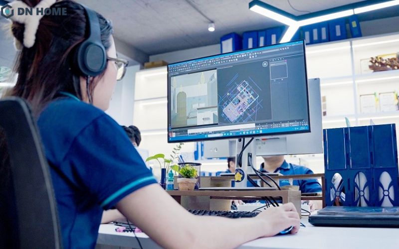 Kiến trúc sư dựng mô phỏng 3D giúp chủ đầu tư hình dung rõ không gian làm việc tương lai