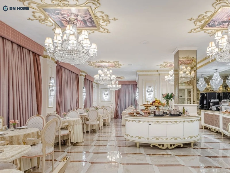 Phong cách tân cổ điển mang đến vẻ sang trọng và tinh tế cho không gian khách sạn 4 sao