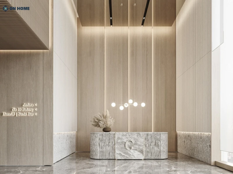 Sảnh và quầy lễ tân khách sạn 4 sao cần được bố trí dễ nhận diện và thuận tiện cho khách làm thủ tục