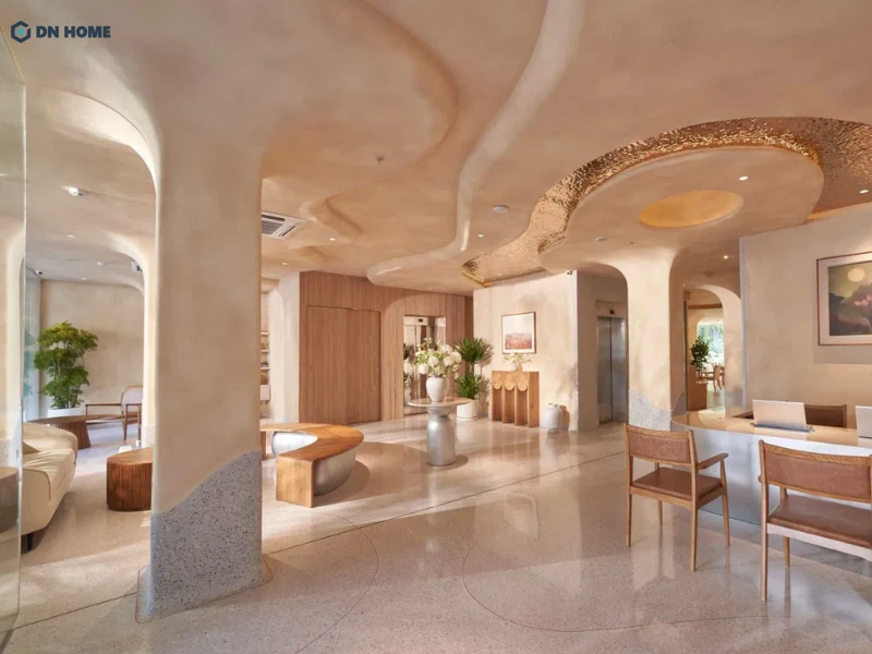 Phong cách thiết kế đồng nhất giúp không gian khách sạn 4 sao trở nên hài hòa và dễ ghi nhớ