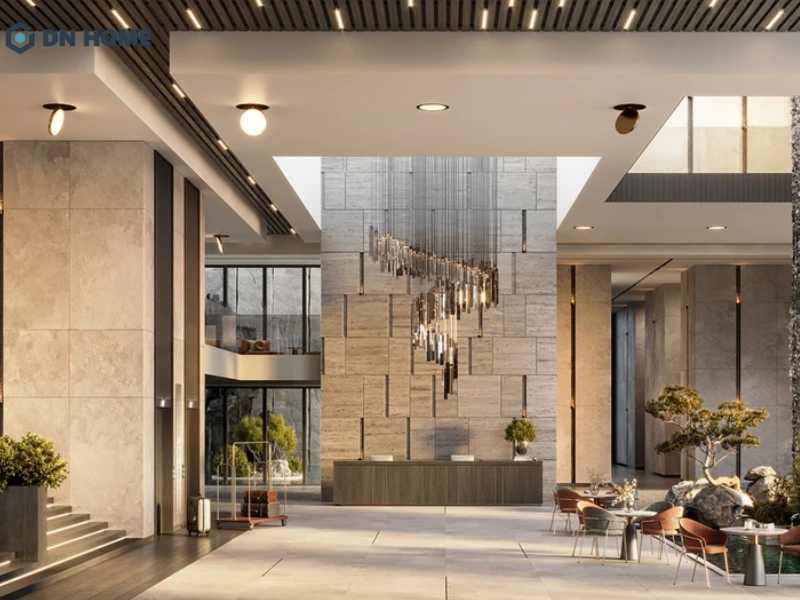 Thiết kế sảnh khách sạn 4 sao ngày nay hướng đến sự tinh giản, tiện nghi
