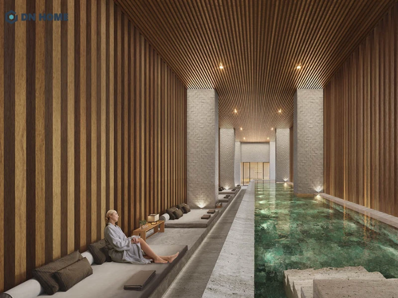 Khách sạn đạt chuẩn 5 sao được trang bị thêm không gian nghỉ ngơi, giúp khách hàng thư giãn sau một ngày dài