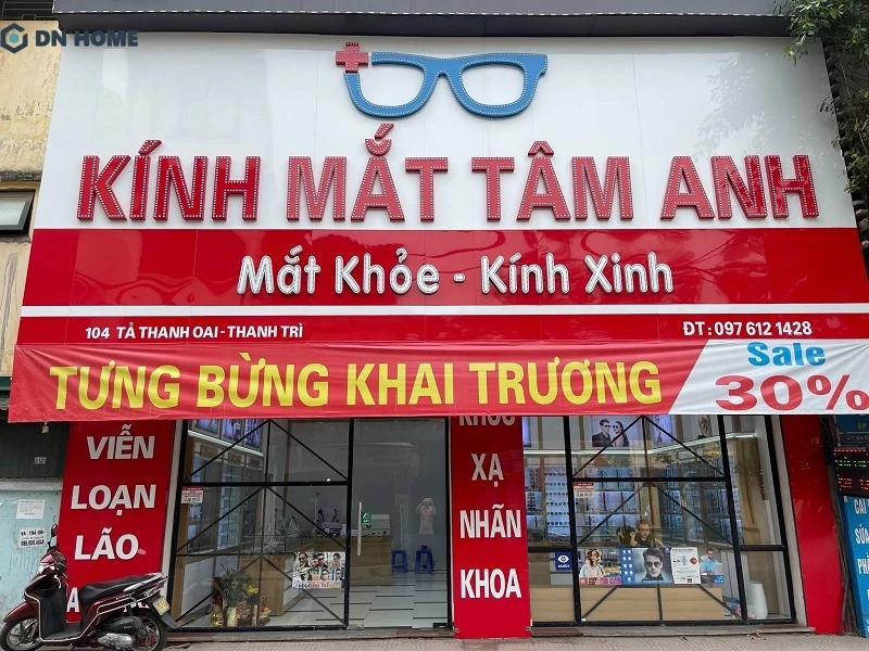 Mẫu bảng hiệu mắt kính đẹp, chỉn chu