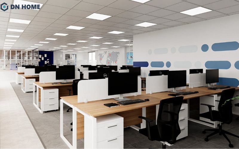 Thiết kế văn phòng công ty dược cần có phương án bố trí không gian logic nhằm tạo sự thuận tiện khi di chuyển và làm việc
