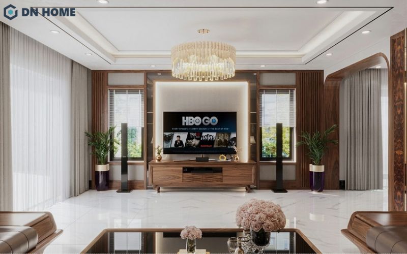 Trong quá trình thiết kế, gia chủ cũng cần chú ý đến việc xử lý chống ẩm mốc cho những mẫu kệ tivi sát tường