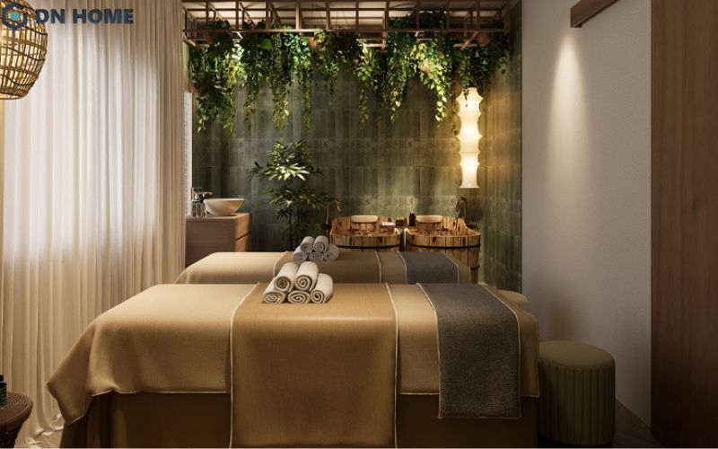 Cần đảm bảo thiết kế thông gió và kiểm soát độ ẩm tốt trong không gian home spa