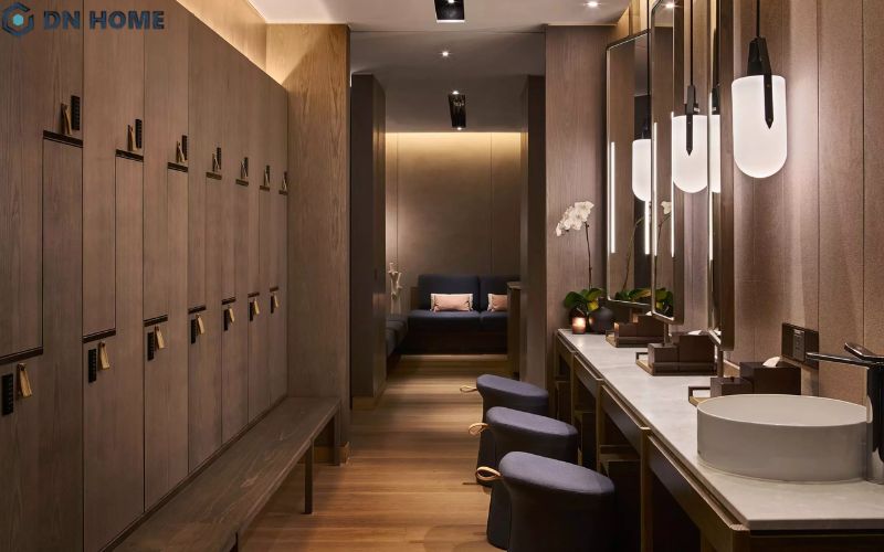 Nguyên tắc cuối cùng khi thiết kế locker spa là gì? Đó là tính toán khoảng cách lối đi và tránh giao cắt với khu vực trị liệu