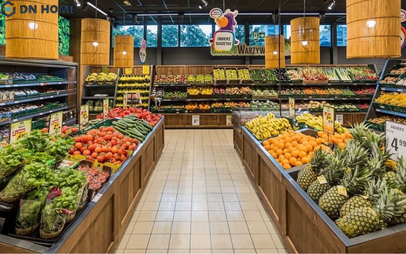 Đầu tư vào thiết kế cửa hàng nông sản giúp tạo ra không gian mua sắm xanh, gần gũi và thu hút khách hàng