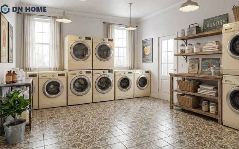 Không gian hoài niệm, đầy cảm xúc của cửa tiệm giặt là phong cách Vintage