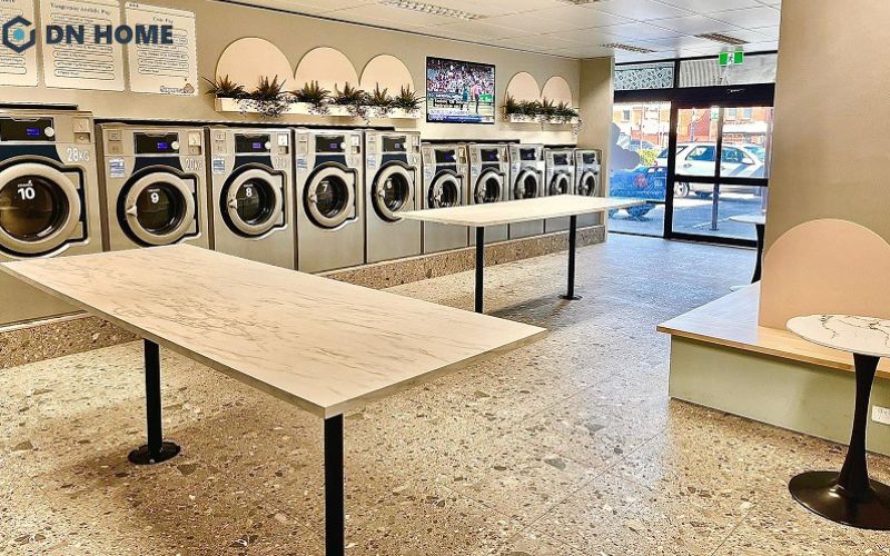 Thiết kế cửa hàng giặt sấy bài bản giúp tiết kiệm và quản lý hiệu quả chi phí đầu tư