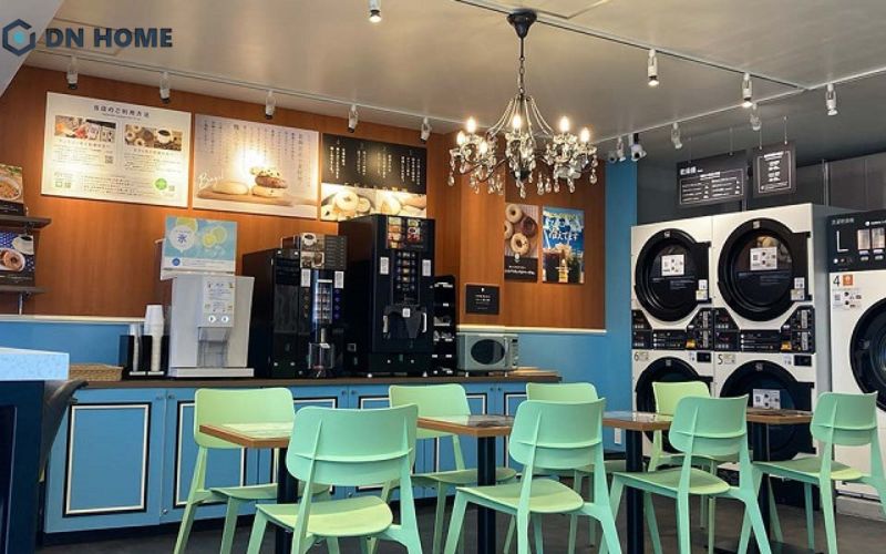 Cửa hàng giặt sấy kết hợp quán cafe đang ngày càng trở nên phổ biến