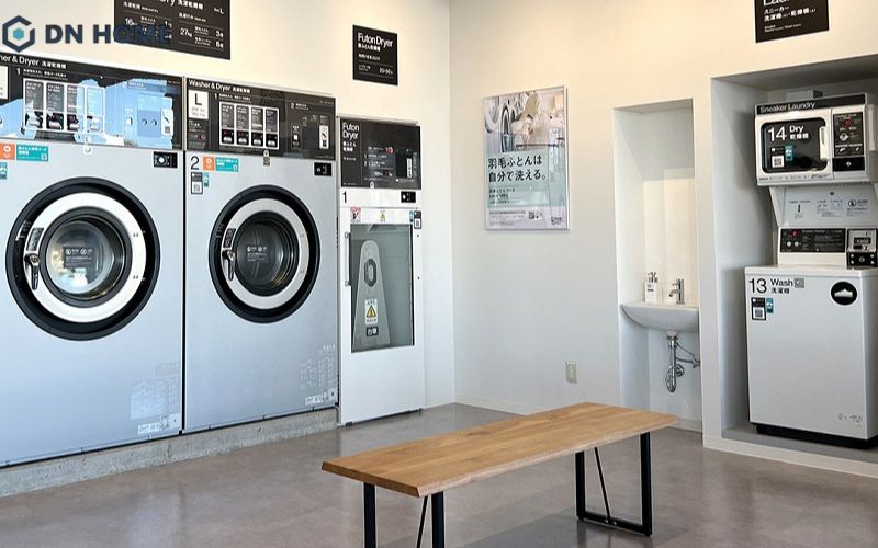 Cửa hàng giặt sấy thiết kế thông minh, sử dụng công nghệ tự động mang đến trải nghiệm dịch vụ tiện lợi cho khách hàng