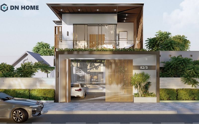 Thiết kế nhà hình vuông 2 tầng không gian mở là xu hướng đang rất được ưa chuộng hiện nay