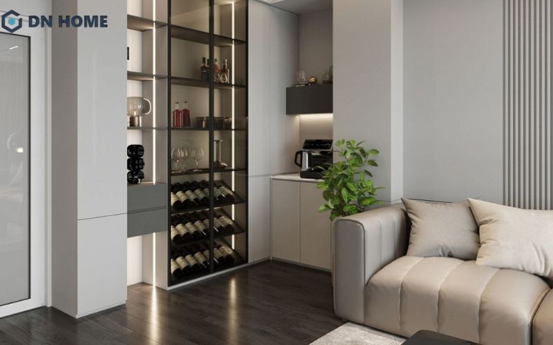 Khi thi công tủ rượu, nên ưu tiên lựa chọn phụ kiện bản lề và ray trượt phù hợp