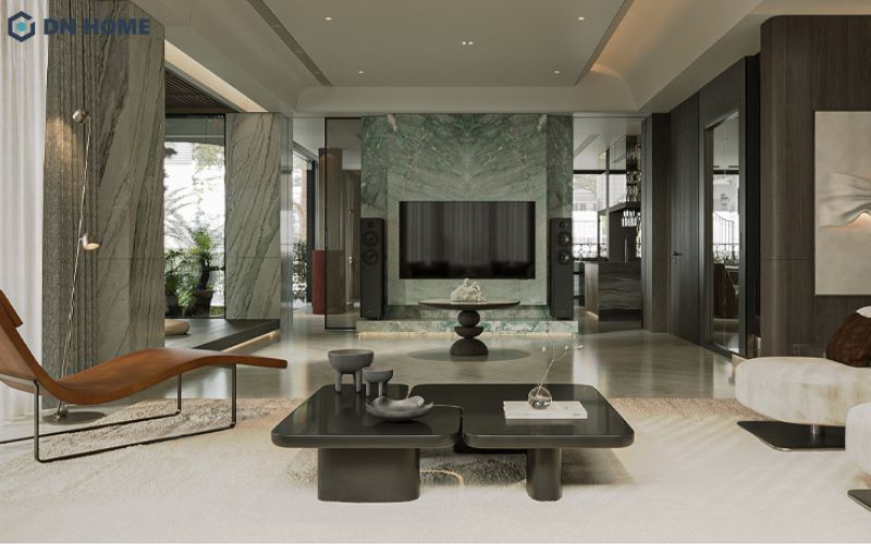 Nội thất biệt thự song lập Vinhomes Ocean Park được thiết kế theo phong cách hiện đại kết hợp Bauhaus