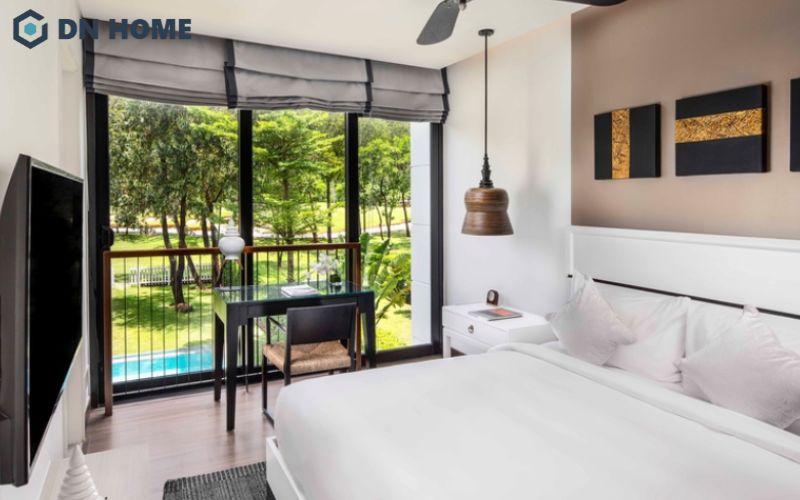 Không gian ban công tạo góc thư giãn thoáng đãng cho khách lưu trú