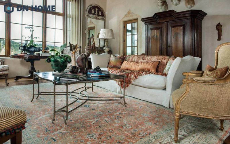 Gợi ý sử dụng họa tiết hoa văn nhỏ là điểm nhấn xuyên suốt trong không gian nội thất chiết trung