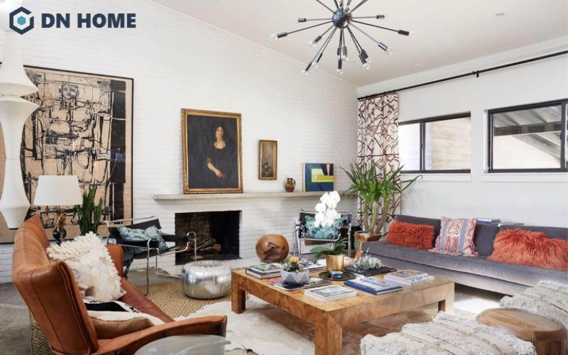 Chất liệu gỗ được sử dụng khá phổ biến trong phong cách thiết kế chiết trung