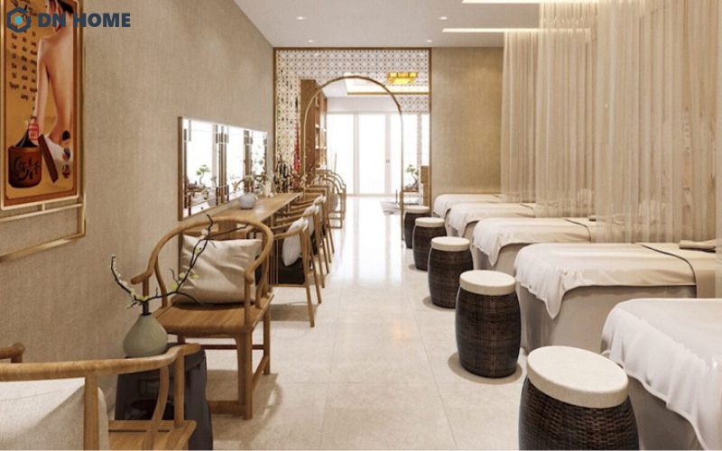 Spa nhà ống thiết kế theo phong cách Trung Hoa