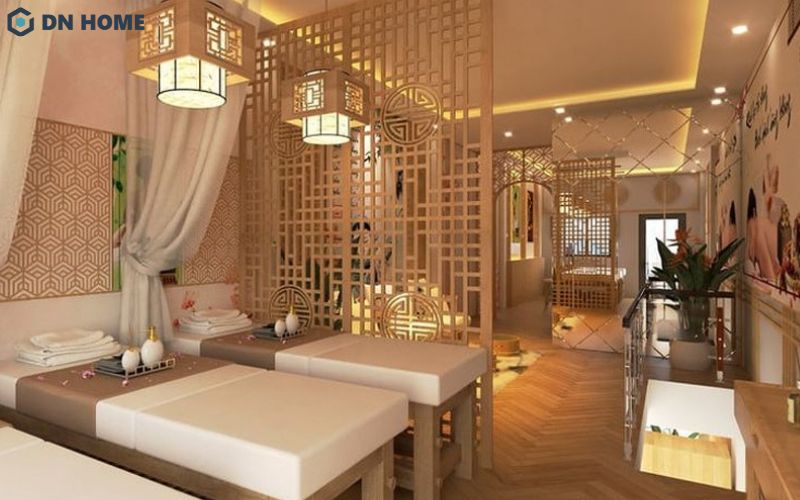 Vách ngăn CNC phân chia không gian spa nhà ống hiệu quả