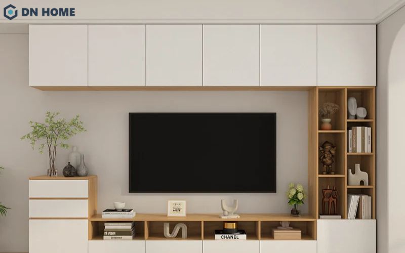 Thiết kế kệ tivi phòng khách bằng gỗ công nghiệp là giải pháp tối ưu chi phí và thẩm mỹ hiệu quả