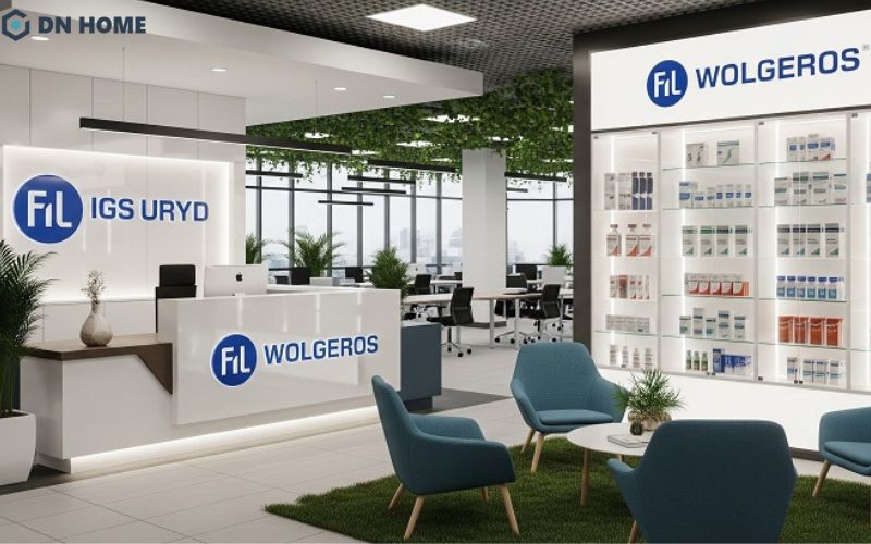 Thiết kế văn phòng công ty dược tích hợp khu trưng bày sản phẩm