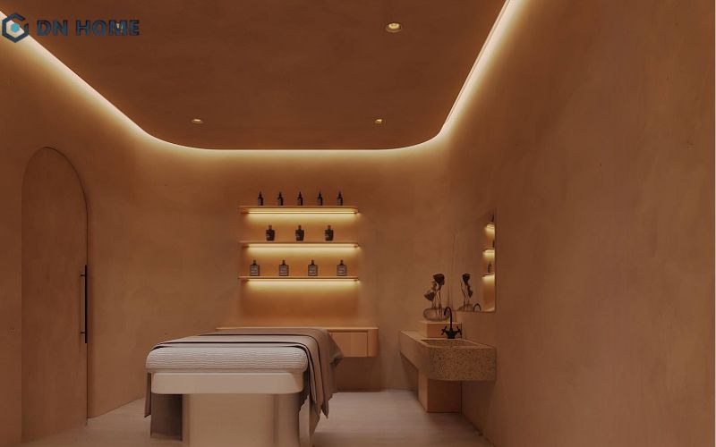 Thiết kế spa mô hình mini thường ưu tiên lựa chọn các món nội thất, tối ưu diện tích sử dụng